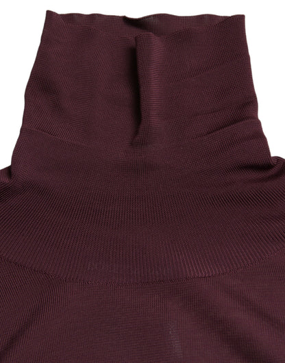 Dolce & Gabbana Kastanienbrauner Viskose-Rollkragenpullover