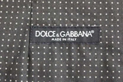 Dolce & Gabbana Graues gepunktetes Kleid Weste Gilet Weste