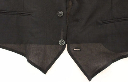 Dolce & Gabbana Schwarze Wolle Formal Dress Vest Gilet Jacke