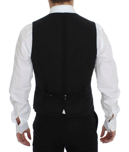 Dolce & Gabbana Schwarze Wolle Formal Dress Vest Gilet Jacke