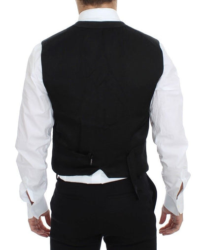 Dolce & Gabbana Schwarzes Baumwollmischung Kleid Weste Gilet