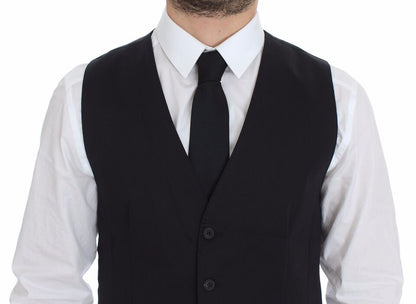 Dolce & Gabbana Blauer Baumwoll-Stretchwesten-Blazer