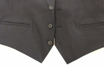 Dolce & Gabbana Blauer Baumwoll-Stretchwesten-Blazer