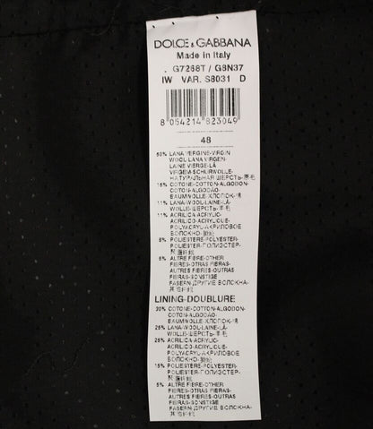 Dolce & Gabbana Graue Logo-Weste aus Wollmischung Weste