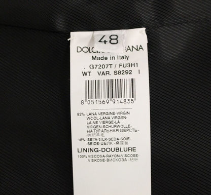 Dolce & Gabbana Graues Woll-Seiden-Kleid Weste Gilet