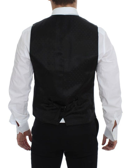 Dolce & Gabbana Graue Wolle Formal Dress Vest Gilet Weste
