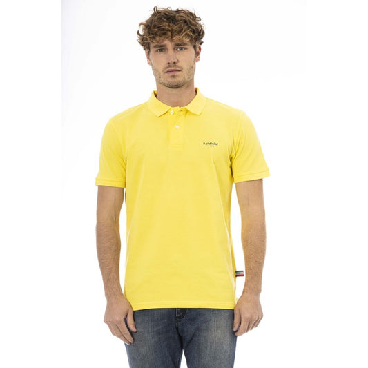 Baldinini Trend Gelbes Baumwoll-Poloshirt für Männer