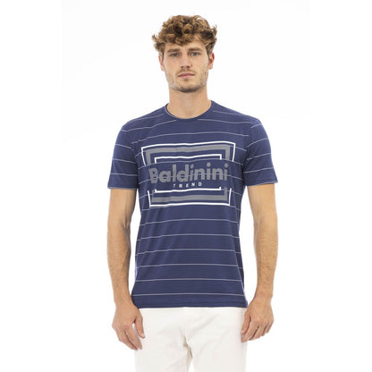 Baldinini Trend Blau Baumwolle Männer T-Shirt