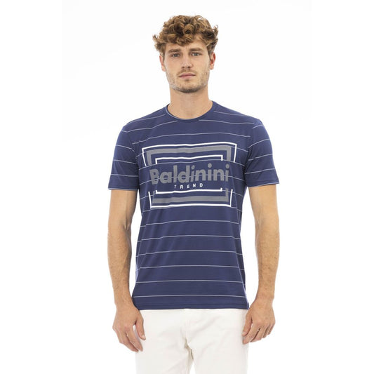 Baldinini Trend Blau Baumwolle Männer T-Shirt