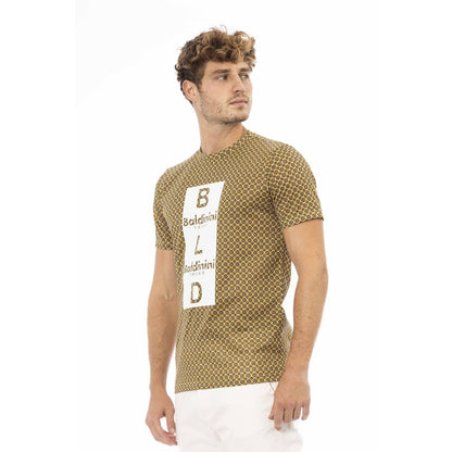 Baldinini Trend Gelbes Baumwolle Männer T-Shirt