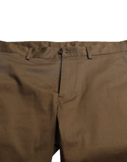 Dolce & Gabbana Braun Baumwolle Stretch Männer Bermuda Shorts