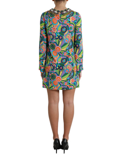 Dolce &amp; Gabbana Multicolor Geometric Silk Mini Dress