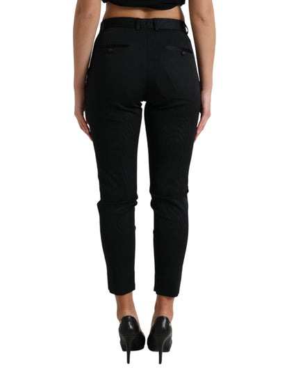 Dolce &amp; Gabbana Chic Skinny Cropped Pants with High Waist