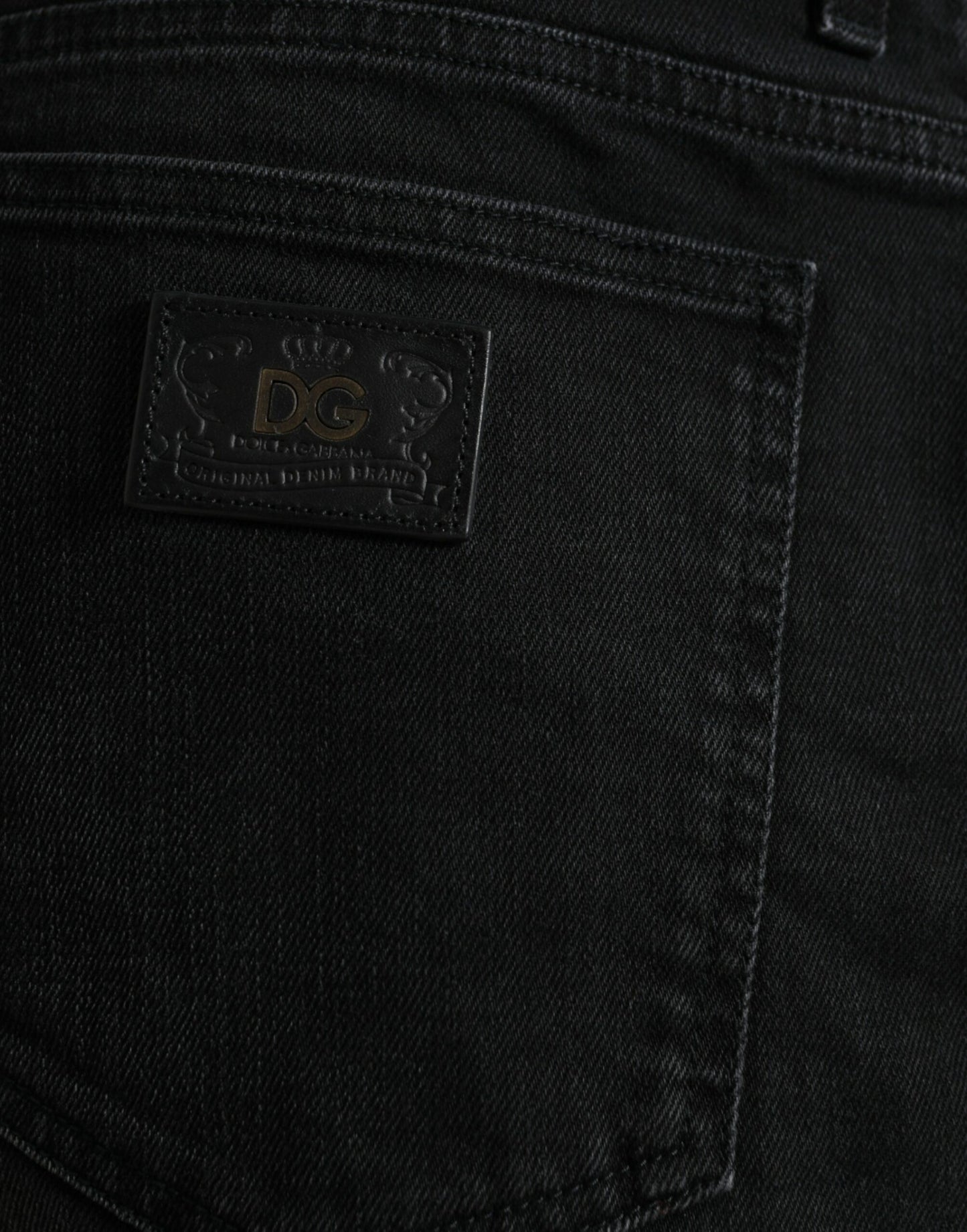 Dolce & Gabbana Schwarze Baumwoll-Stretch-Bermuda-Denim-Shorts