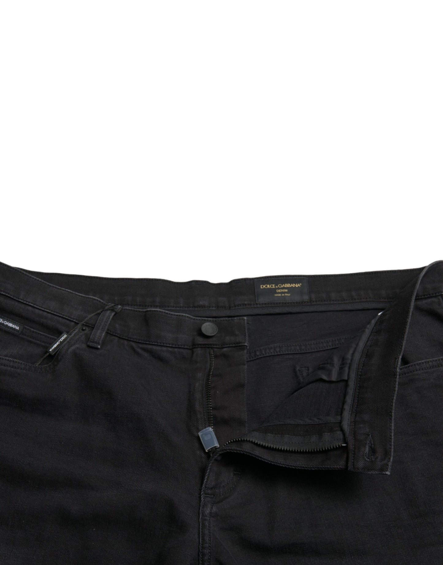 Dolce & Gabbana Schwarze Baumwoll-Stretch-Bermuda-Denim-Shorts
