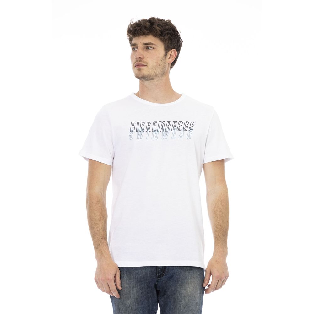 Bikkembergs Weißes Baumwolle Männer T-Shirt