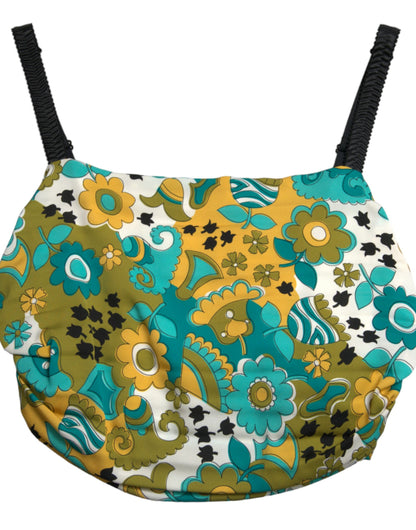 Dolce & Gabbana Multicolor Floral Ärmelloses Cropped Top