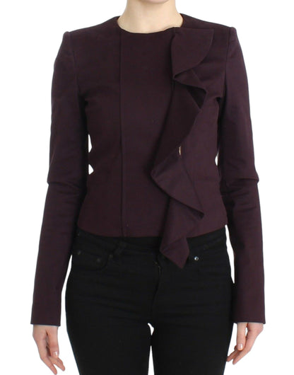 GF Ferre Lila geraffte Jacke Mantel Blazer Kurz