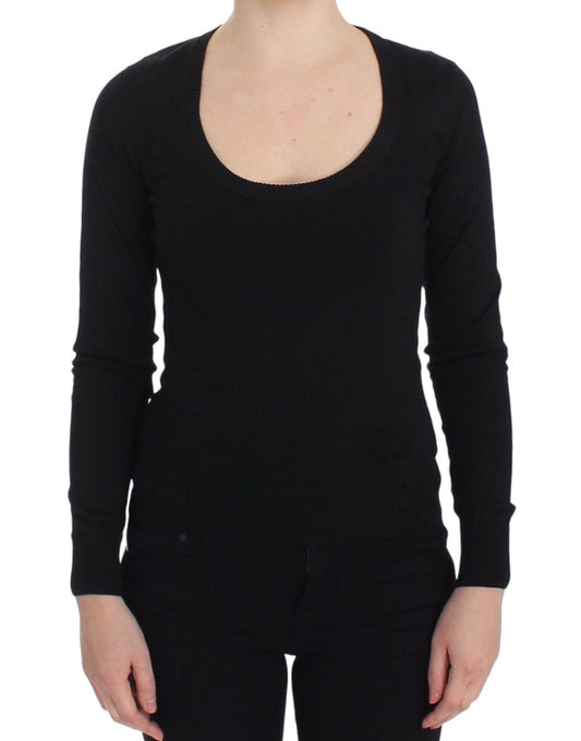 Dolce & Gabbana Schwarzer Kaschmirpullover mit Rundhalsausschnitt Pullover