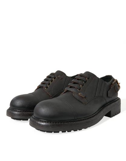 Dolce & Gabbana Braun Leder Lace Up Derby Männer Kleid Schuhe