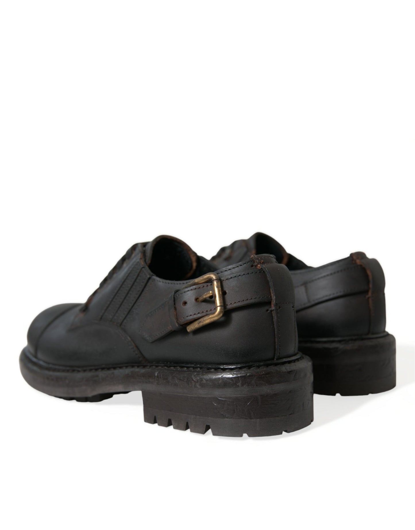 Dolce & Gabbana Braun Leder Lace Up Derby Männer Kleid Schuhe