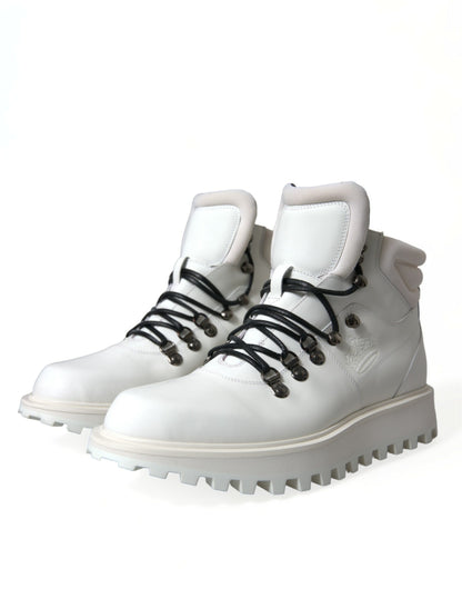 Dolce & Gabbana Weiße Vulcano Trekking-Stiefel Schuhe