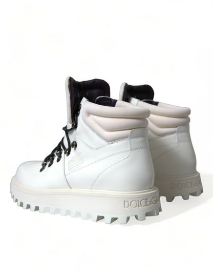 Dolce & Gabbana Weiße Vulcano Trekking-Stiefel Schuhe