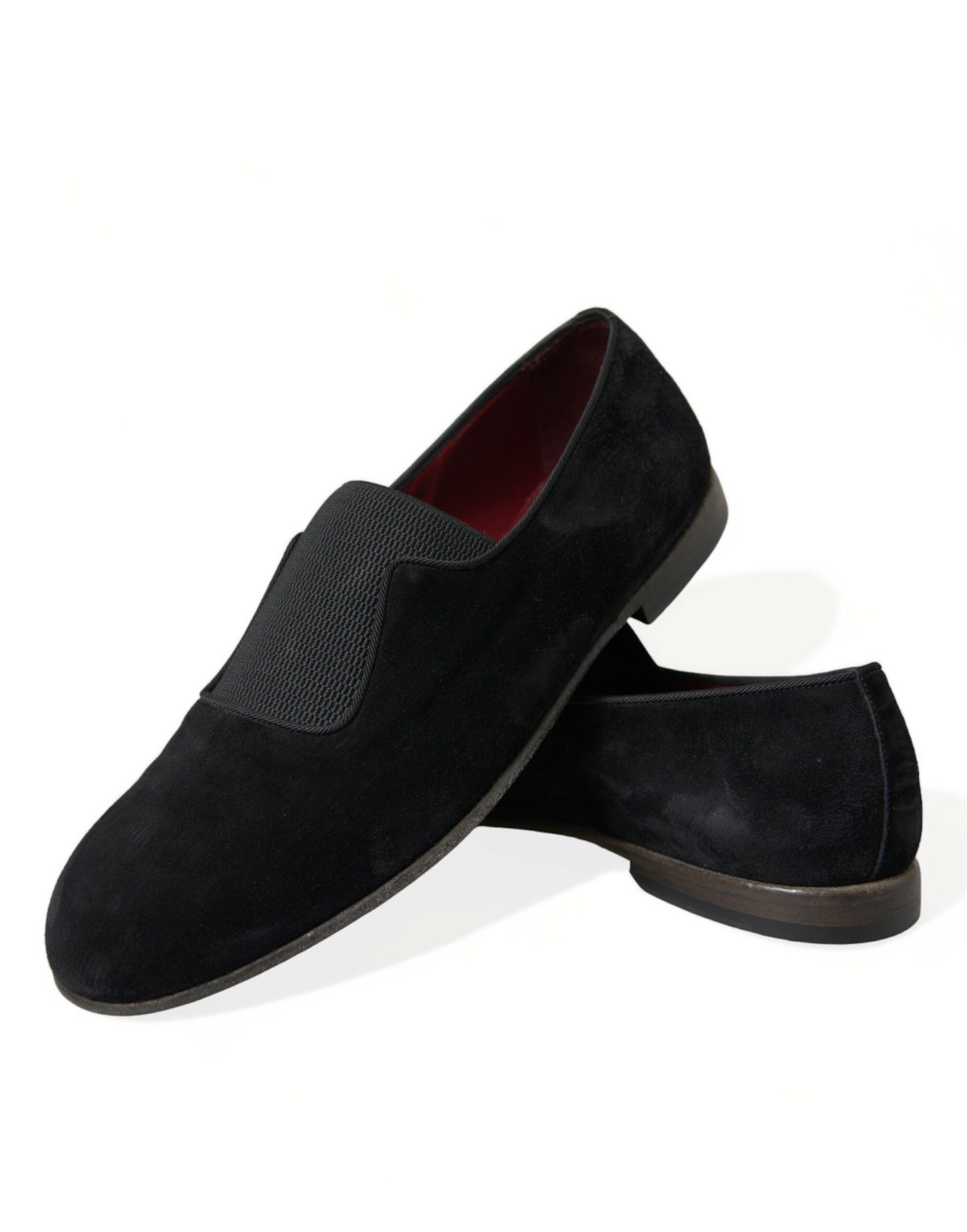 Dolce & Gabbana Schwarz RUNWAY Velour AMALFI Loafers Schuhe