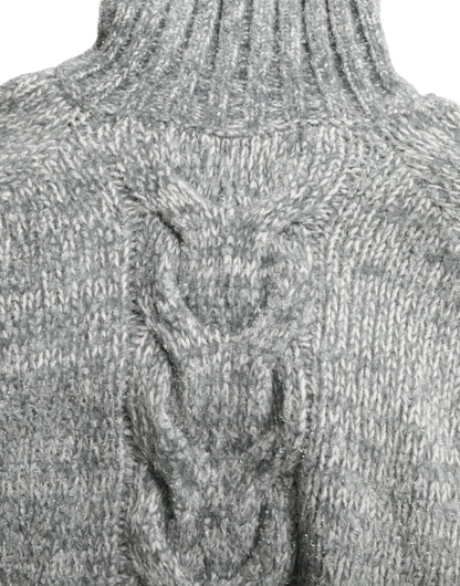 Dolce & Gabbana Grauer Rollkragenpullover aus Kaschmir