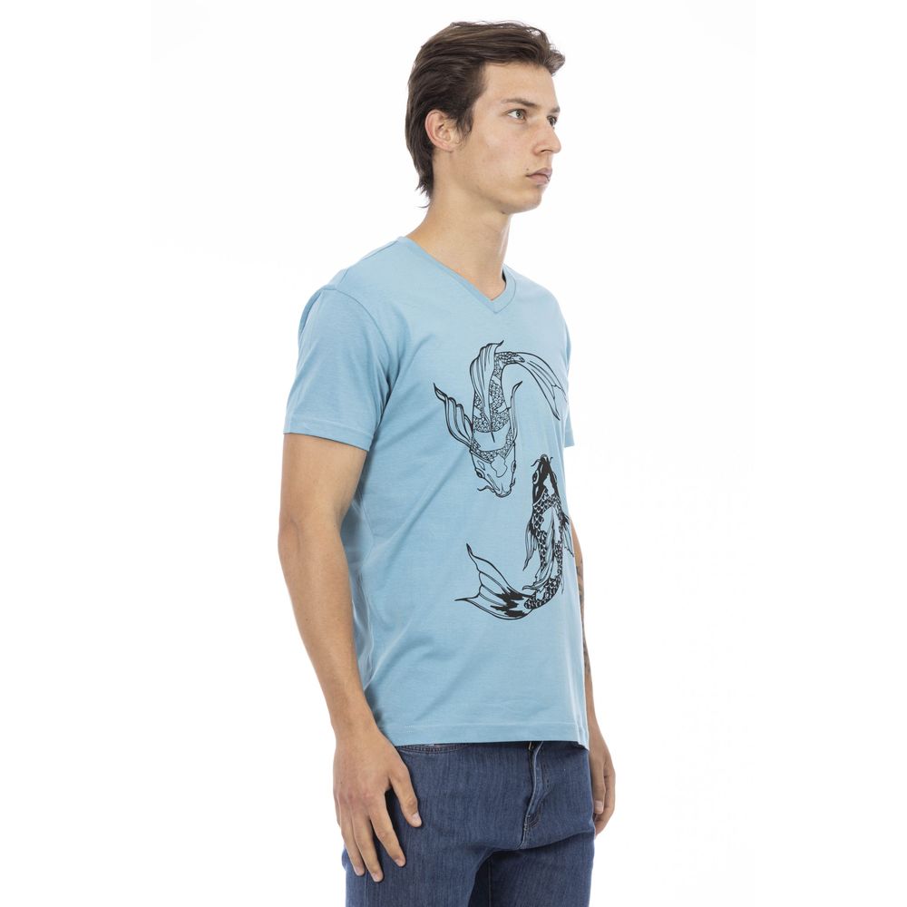 Trussardi Action Light Blue Cotton Men's T-Shirt