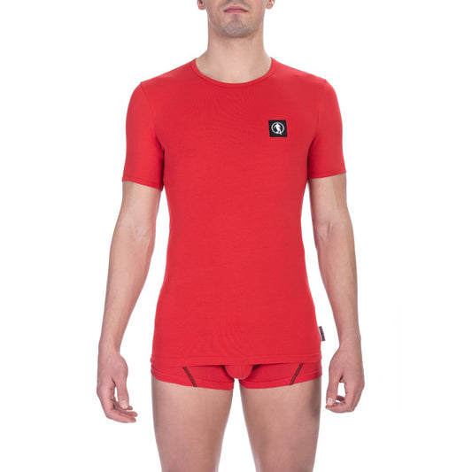 Bikkembergs Rotes Baumwolle Männer T-Shirt