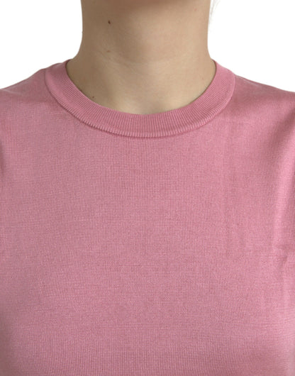 Dolce & Gabbana Pinkes ärmelloses Tank-Top mit Rundhalsausschnitt