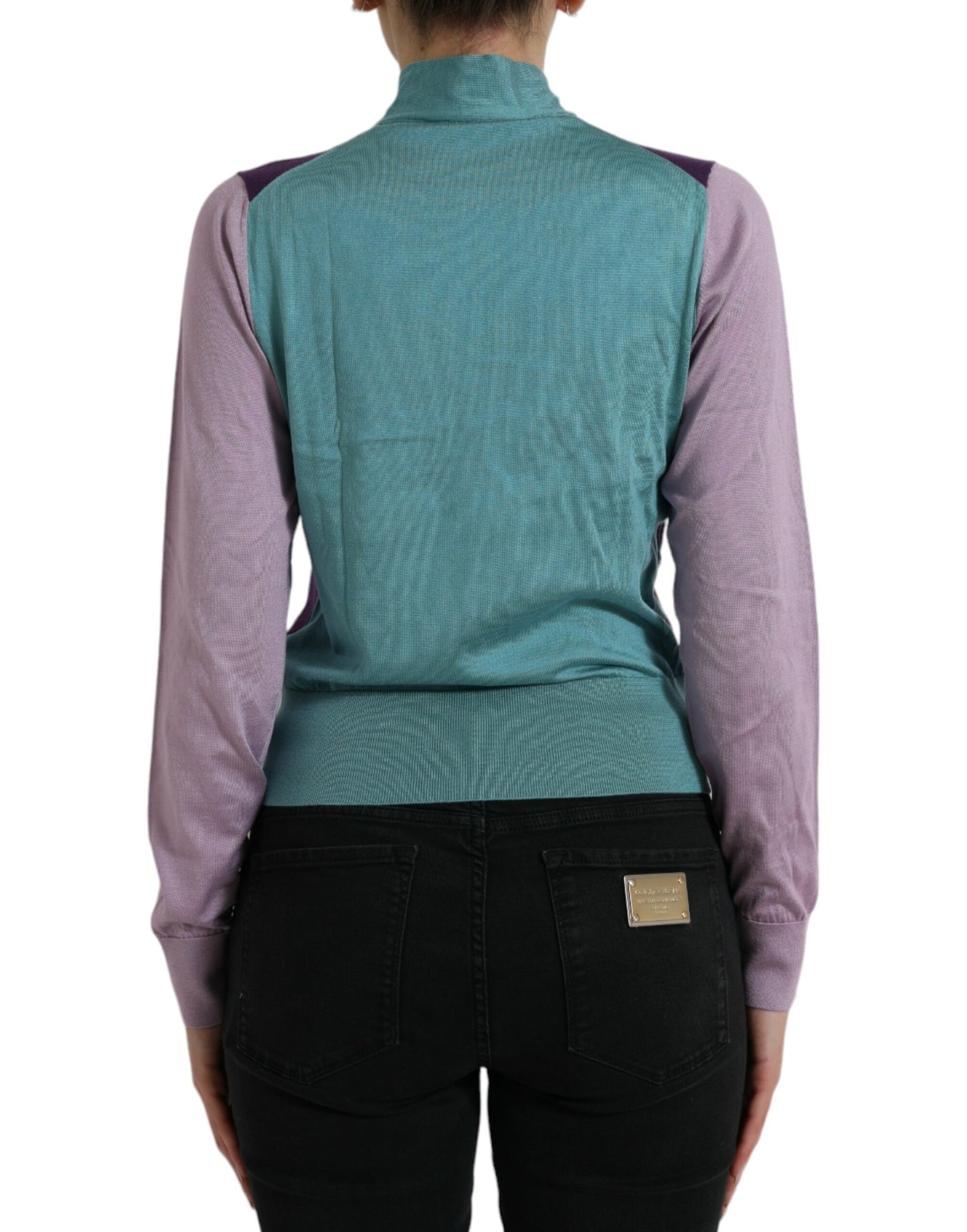 Dolce & Gabbana Multicolor Pullover mit Schleifenbefestigung