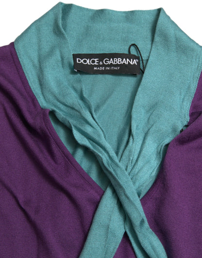Dolce & Gabbana Multicolor Pullover mit Schleifenbefestigung