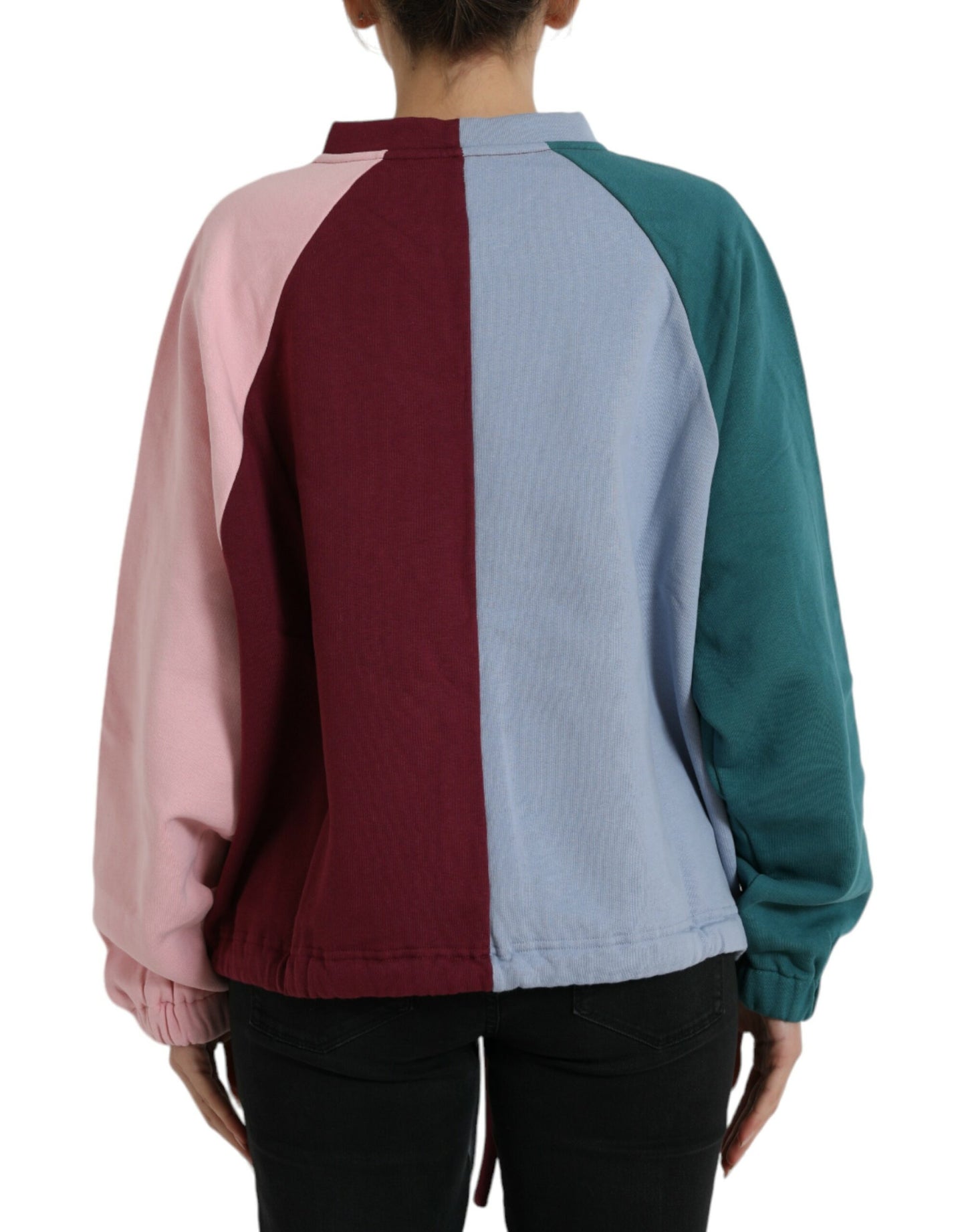 Dolce & Gabbana Multicolor Pullover mit Rundhalsausschnitt aus Baumwolle