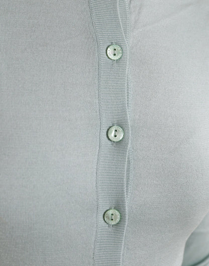 Dolce & Gabbana Hellblauer Strickpullover mit Rundhalsausschnitt aus Seide