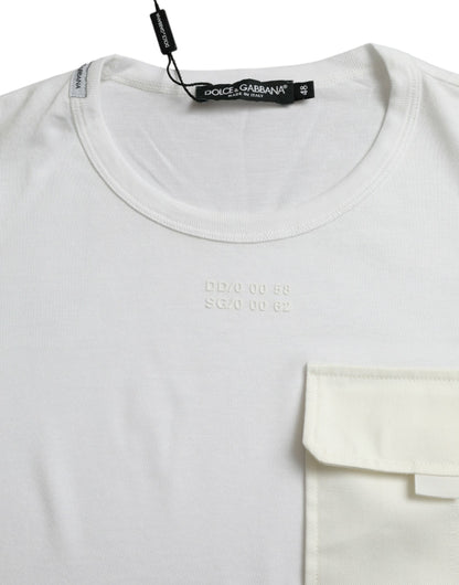 Dolce &amp; Gabbana Elegant white cotton round neck t-shirt