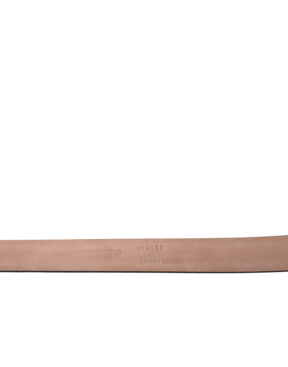 Dolce &amp; Gabbana Elegant chestnut brown leather belt