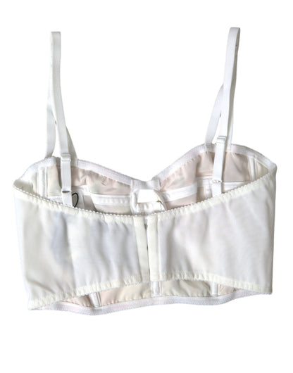 Dolce & Gabbana Multicolor Floral Ärmelloses Bustier Crop Top