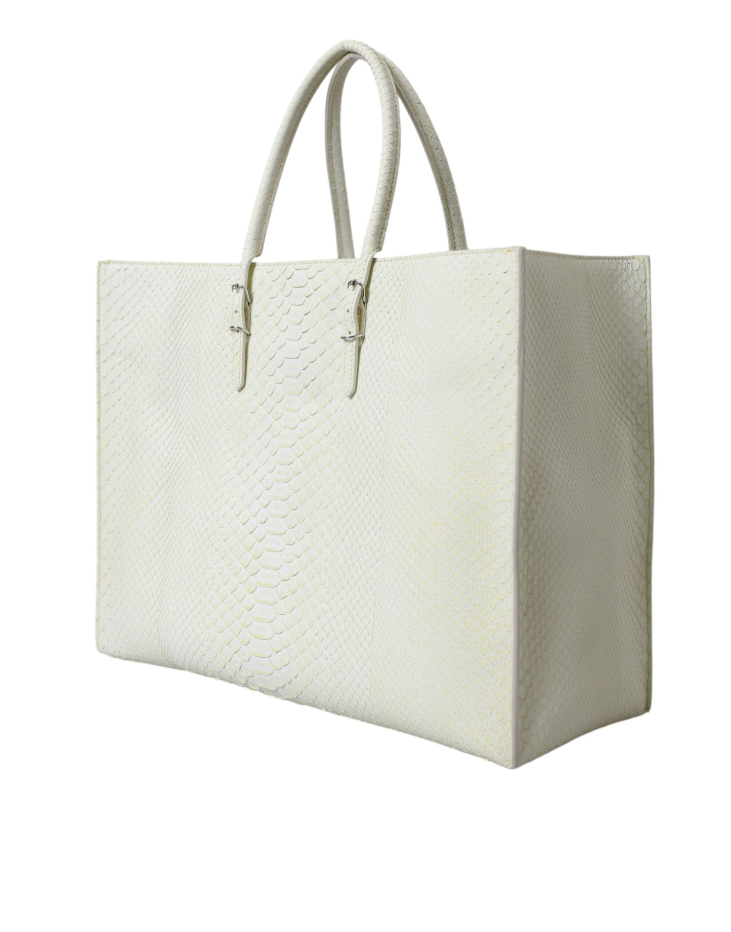Balenciaga Chic Python Leather Bag in White &amp; Yellow