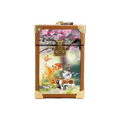 Kate Spade Disney Bambi 3D Stamm gedruckt PVC Top Handle Clutch Handtasche