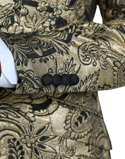 Dolce & Gabbana Gold SICILIA Jacquard-Mantel einreihig Blazer