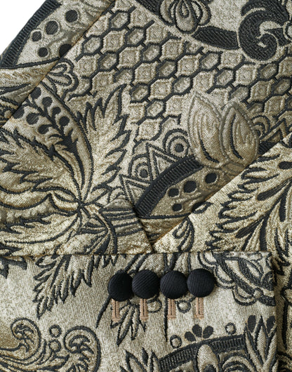 Dolce & Gabbana Gold SICILIA Jacquard-Mantel einreihig Blazer