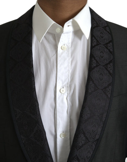 Dolce & Gabbana Schwarzer MARTINI Einreihiger Mantel Blazer