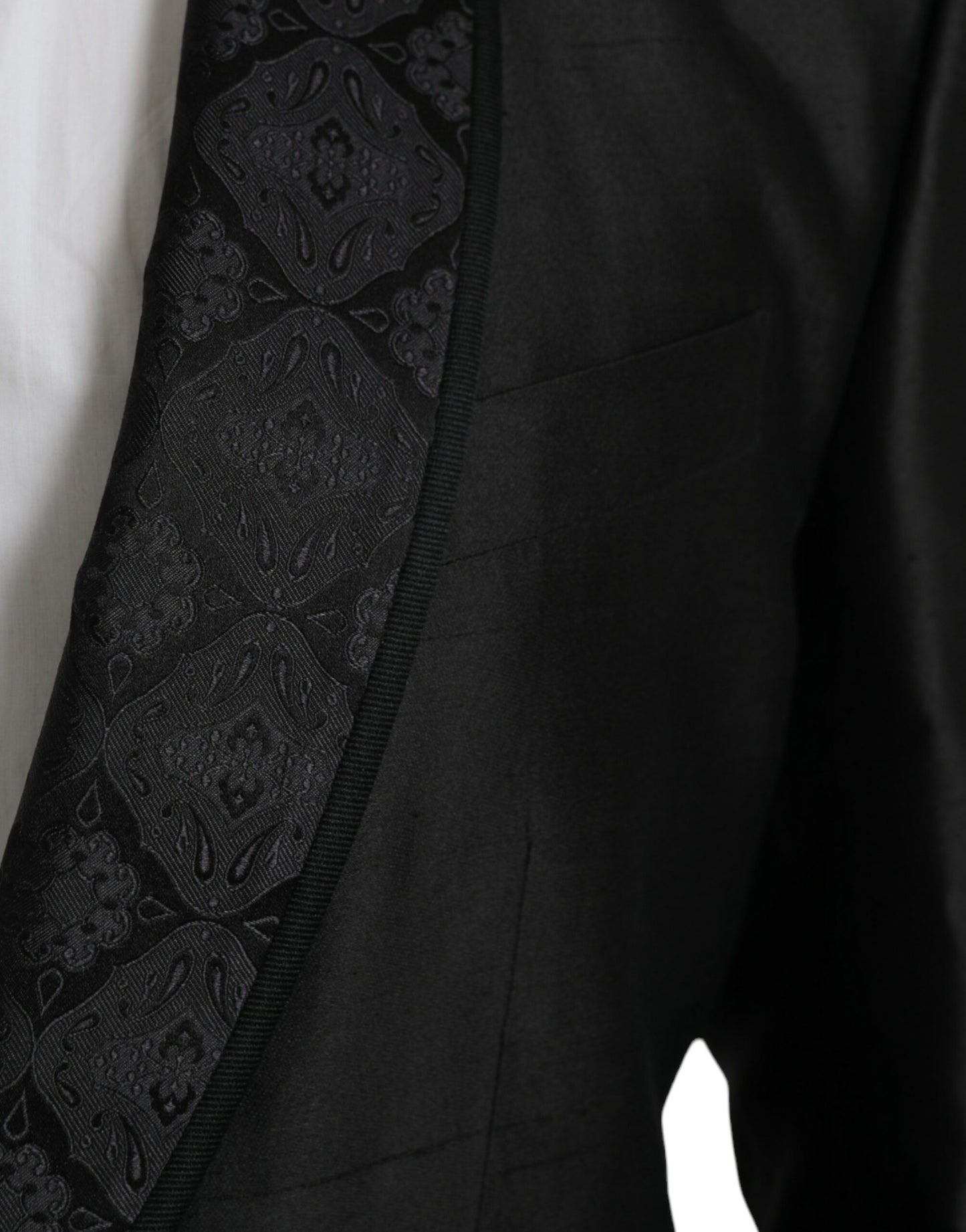 Dolce & Gabbana Schwarzer MARTINI Einreihiger Mantel Blazer