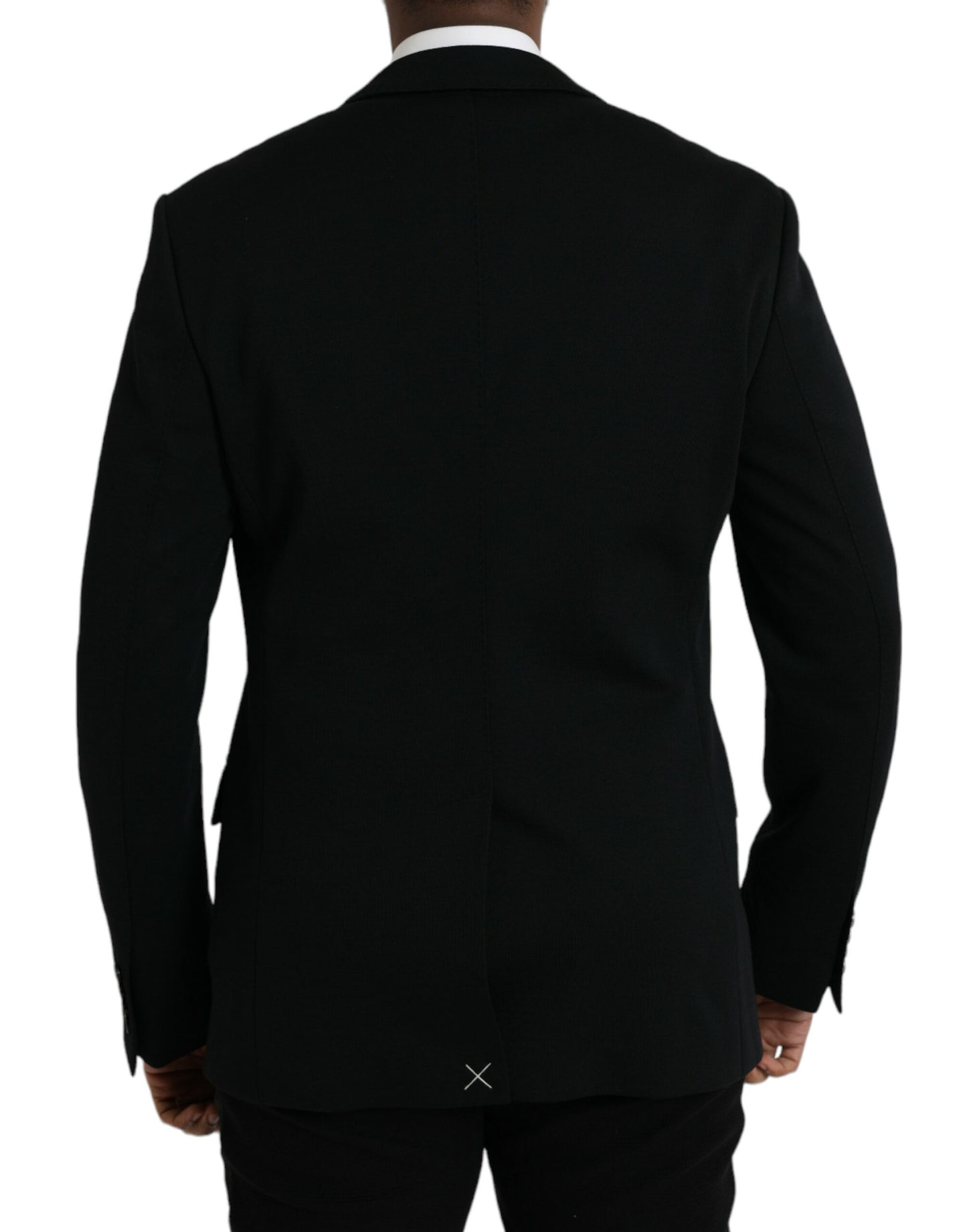 Dolce & Gabbana Schwarzer einreihiger Wollmantel Blazer