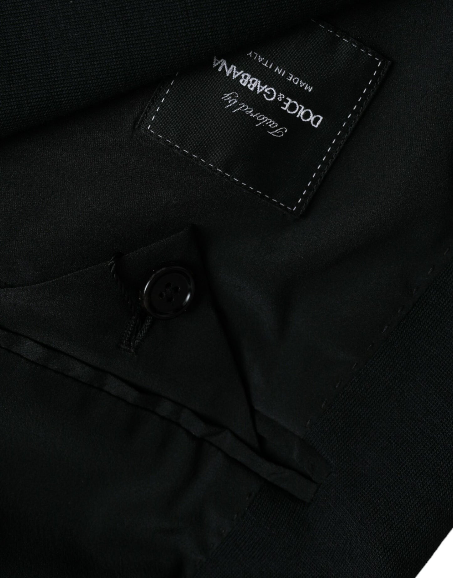 Dolce & Gabbana Schwarzer einreihiger Wollmantel Blazer