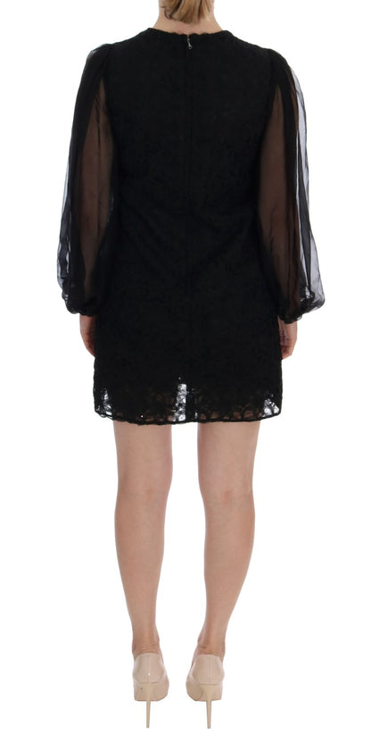 Dolce & Gabbana Rotes Herz-Shiftkleid mit schwarzer Spitze