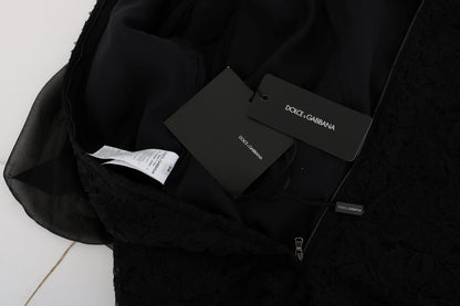 Dolce & Gabbana Rotes Herz-Shiftkleid mit schwarzer Spitze