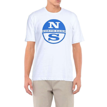 North Sails Knackiges T-Shirt mit weißem Logo aus Baumwolle